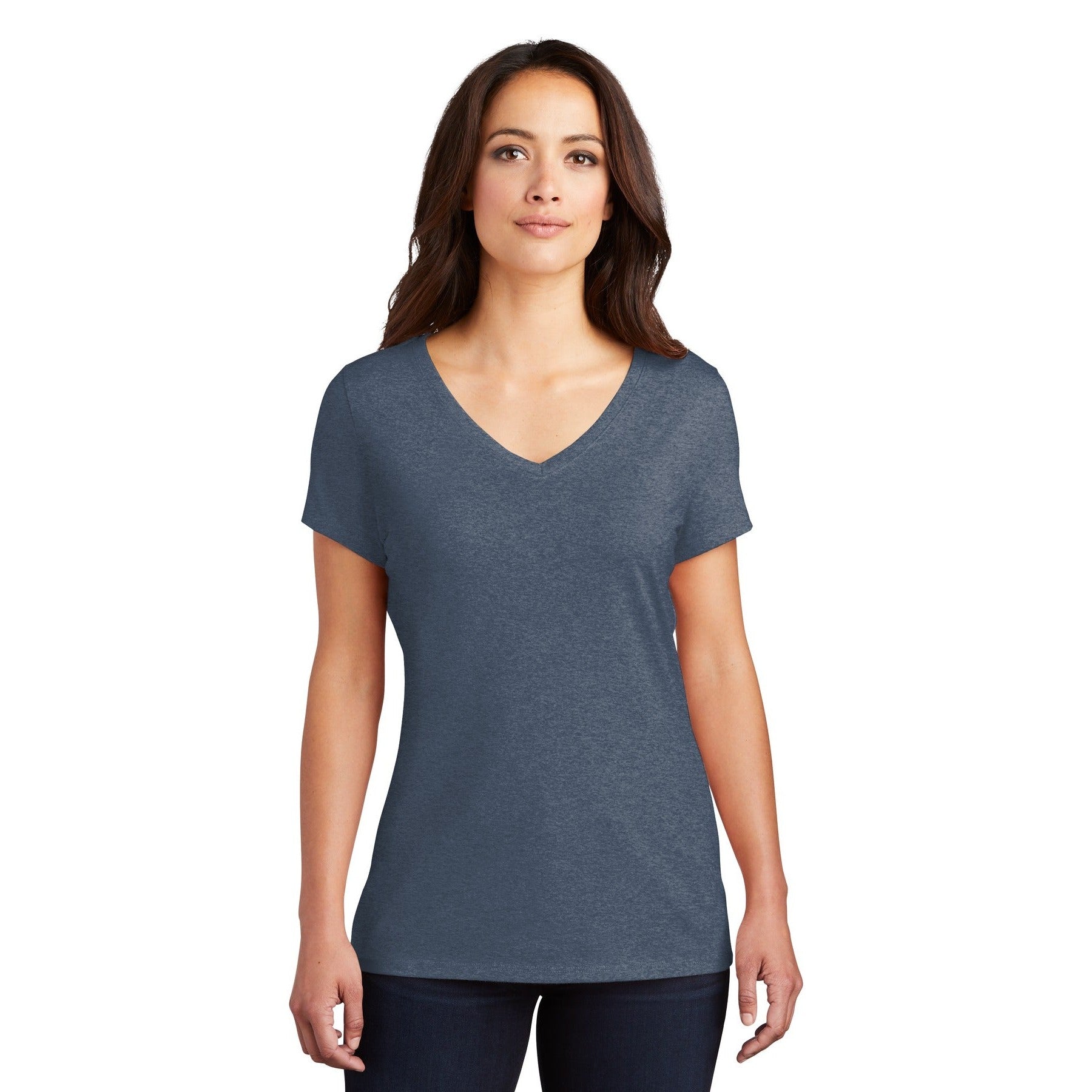 District-District® Women's Perfect Tri® V-Neck Tee. DM1350L-MedTech-16