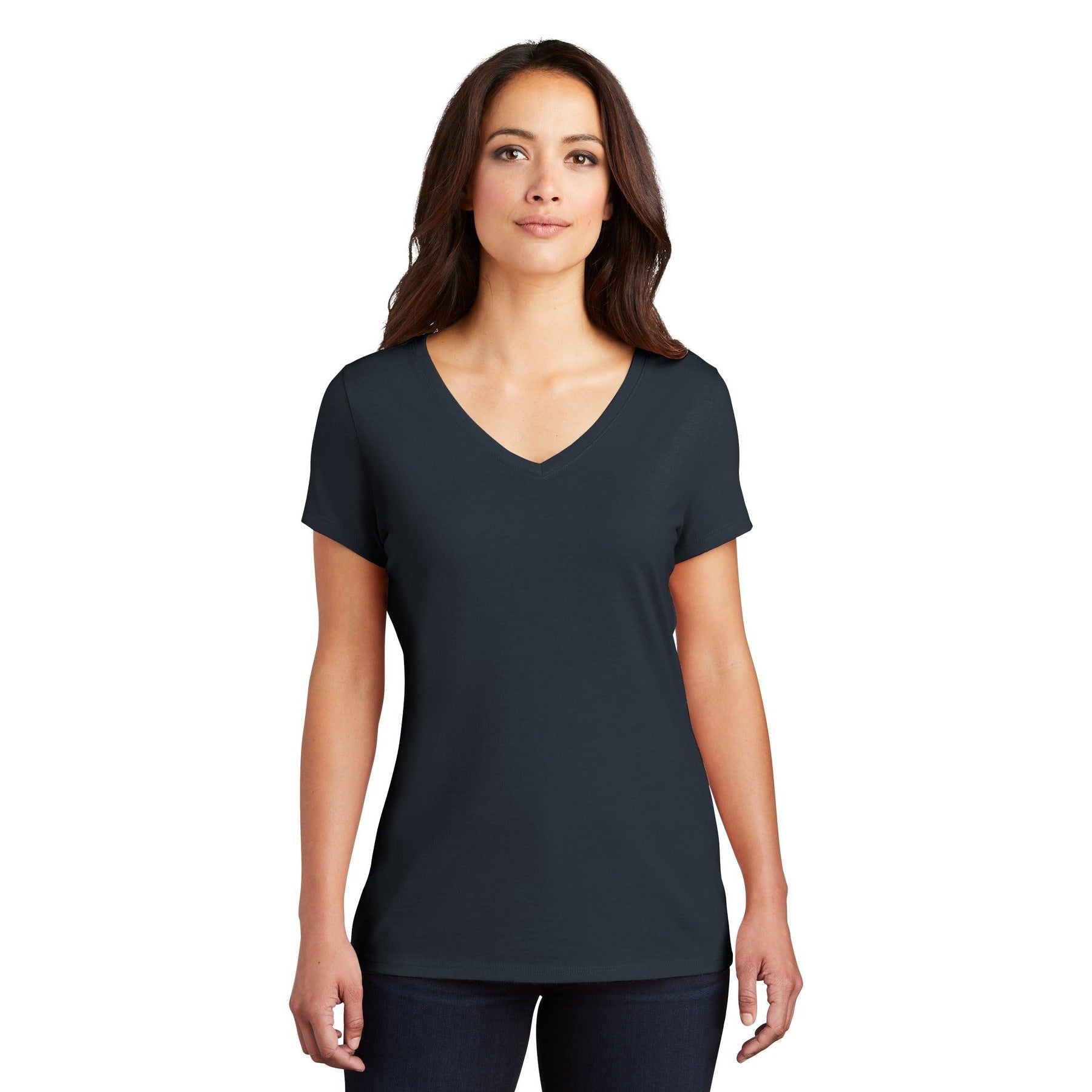District-District® Women's Perfect Tri® V-Neck Tee. DM1350L-MedTech-17