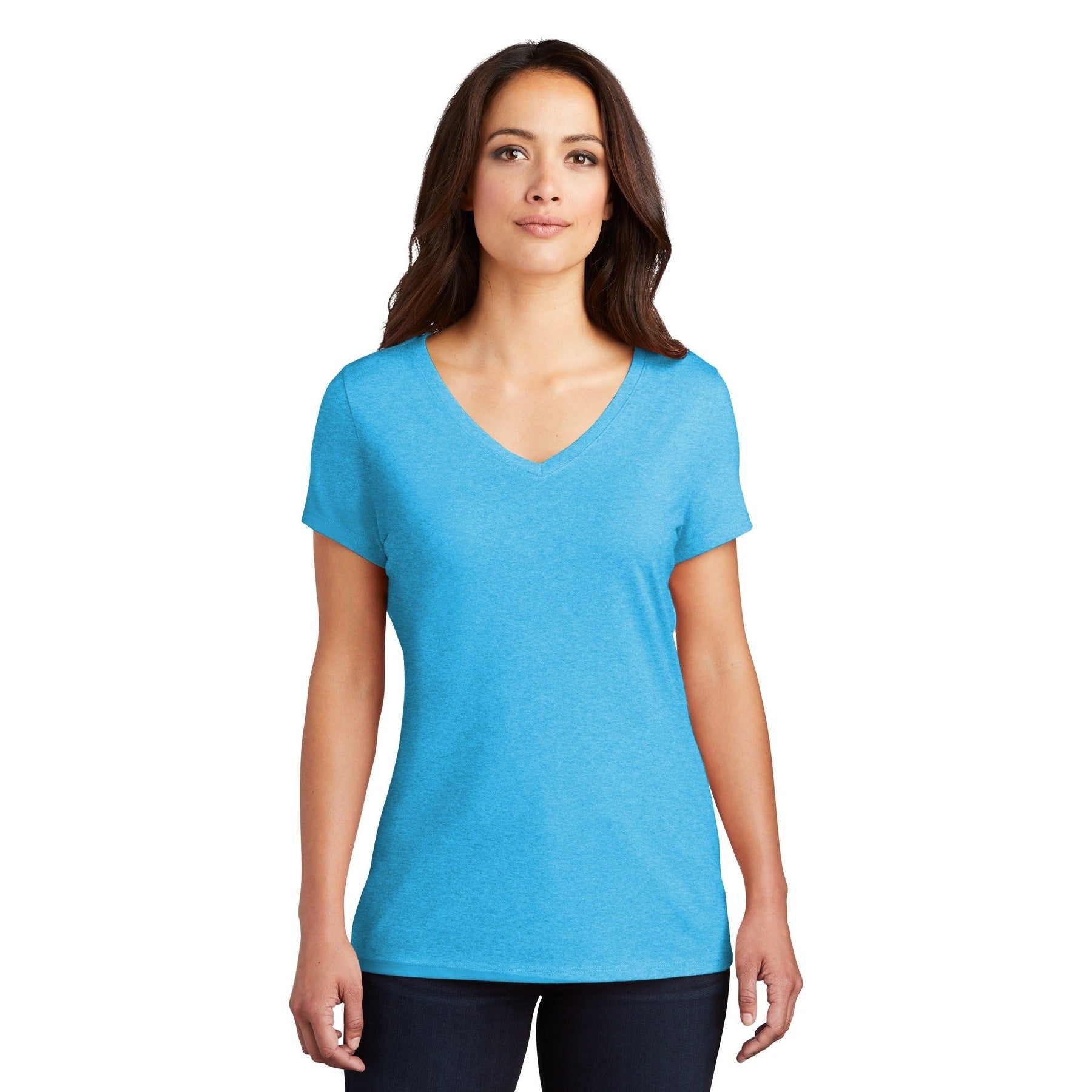 District-District® Women's Perfect Tri® V-Neck Tee. DM1350L-MedTech-21