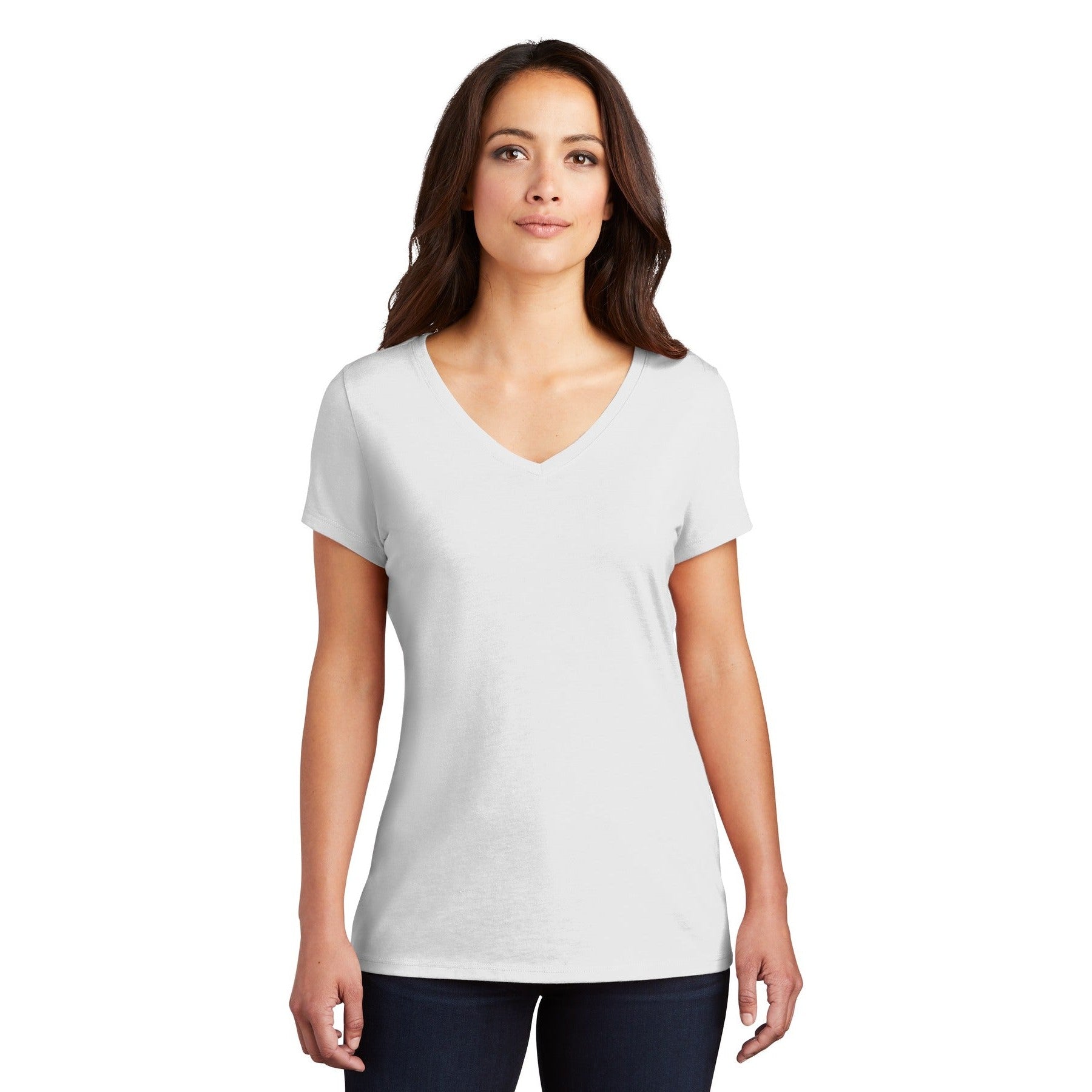 District-District® Women's Perfect Tri® V-Neck Tee. DM1350L-MedTech-22