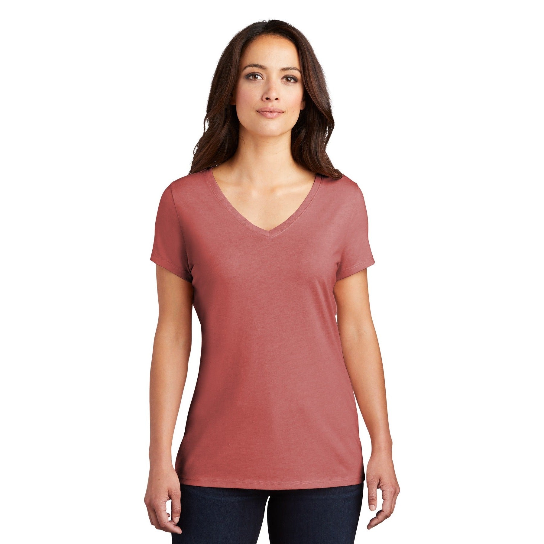 District-District® Women's Perfect Tri® V-Neck Tee. DM1350L-MedTech-3
