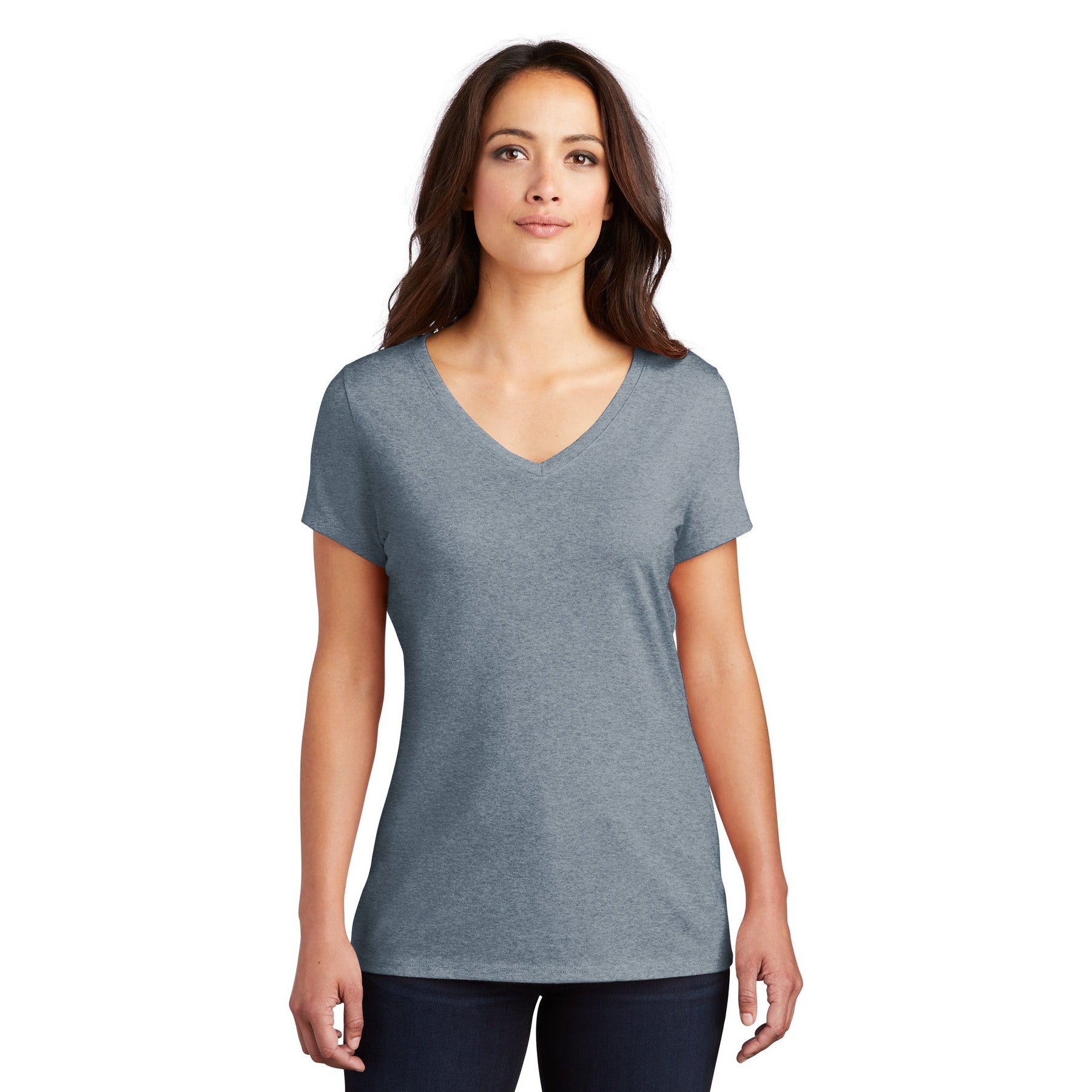 District-District® Women's Perfect Tri® V-Neck Tee. DM1350L-MedTech-4