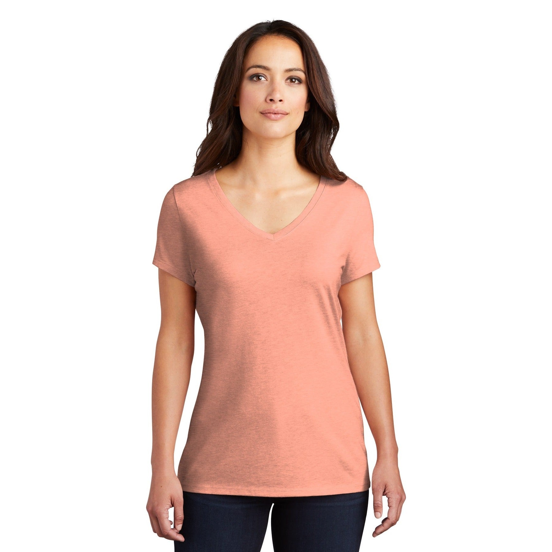 District-District® Women's Perfect Tri® V-Neck Tee. DM1350L-MedTech-9