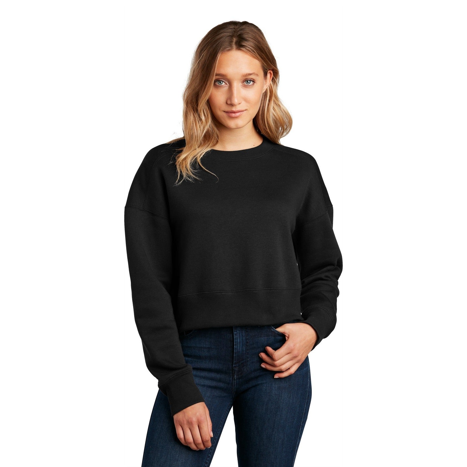 District-District ® Women's Perfect Weight ® Fleece Cropped Crew DT1105-MedTech-6