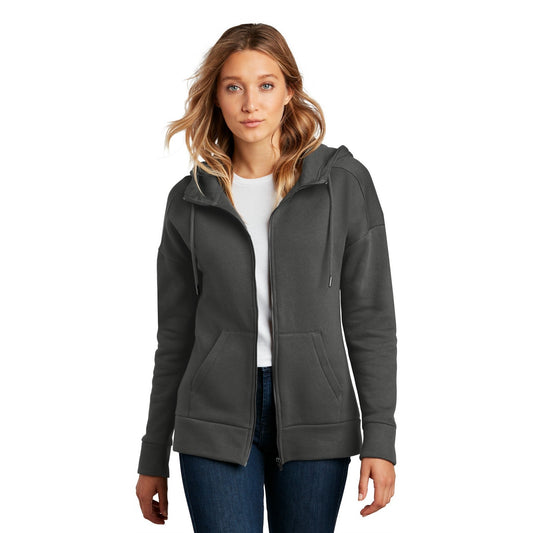 District-District ® Women's Perfect Weight ® Fleece Drop Shoulder Full-Zip Hoodie DT1104-MedTech-1