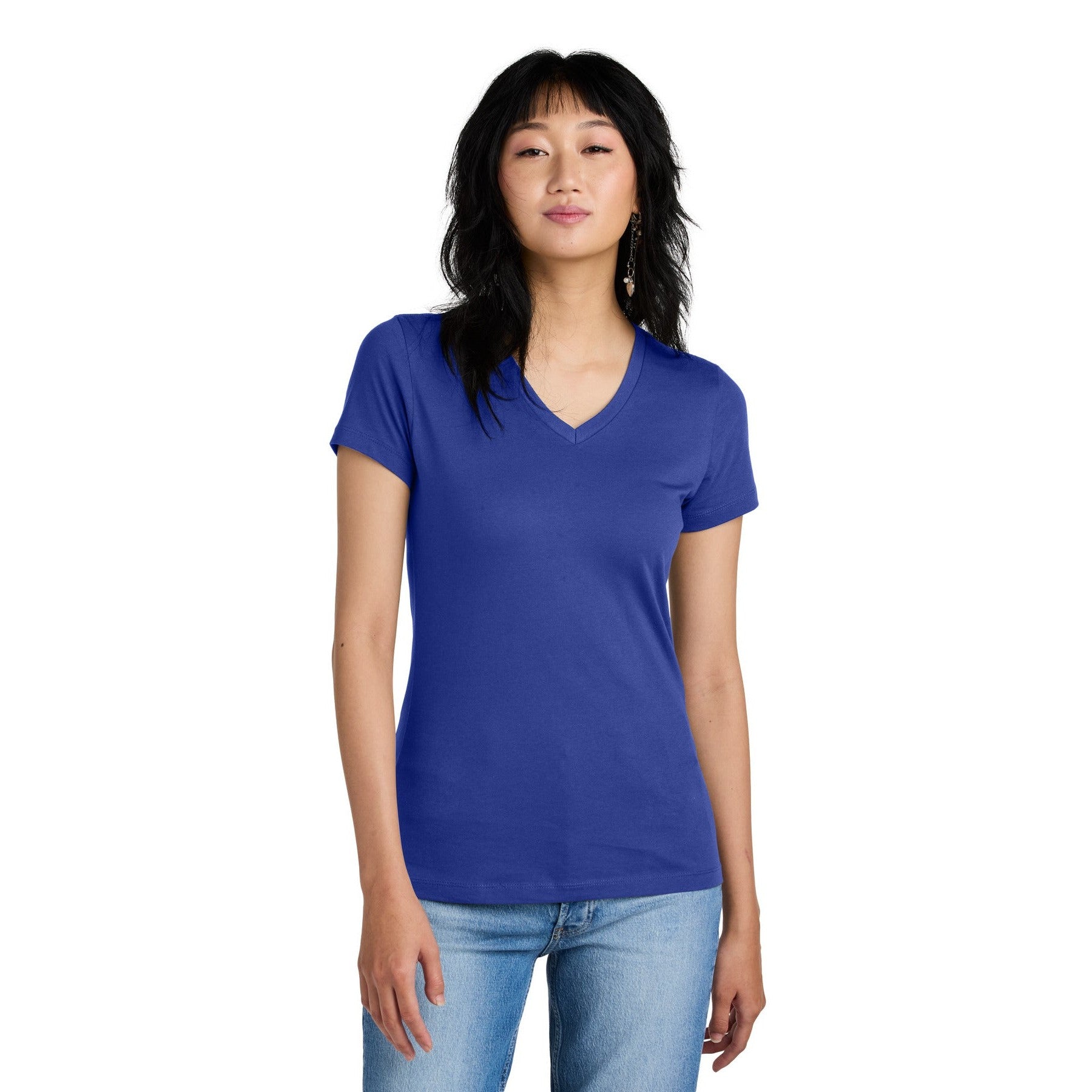 District-District® - Women's Perfect Weight® V-Neck Tee. DM1170L-MedTech-11