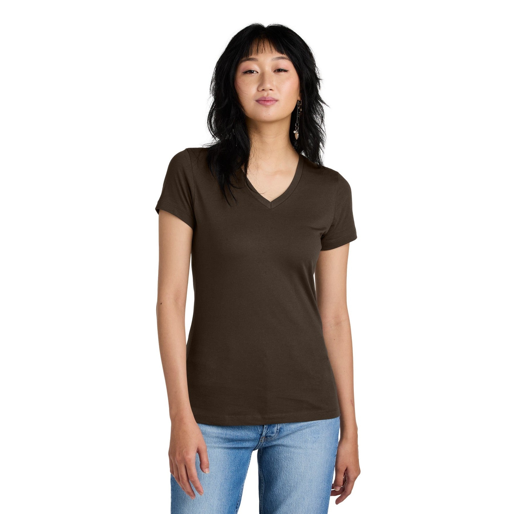 District-District® - Women's Perfect Weight® V-Neck Tee. DM1170L-MedTech-12