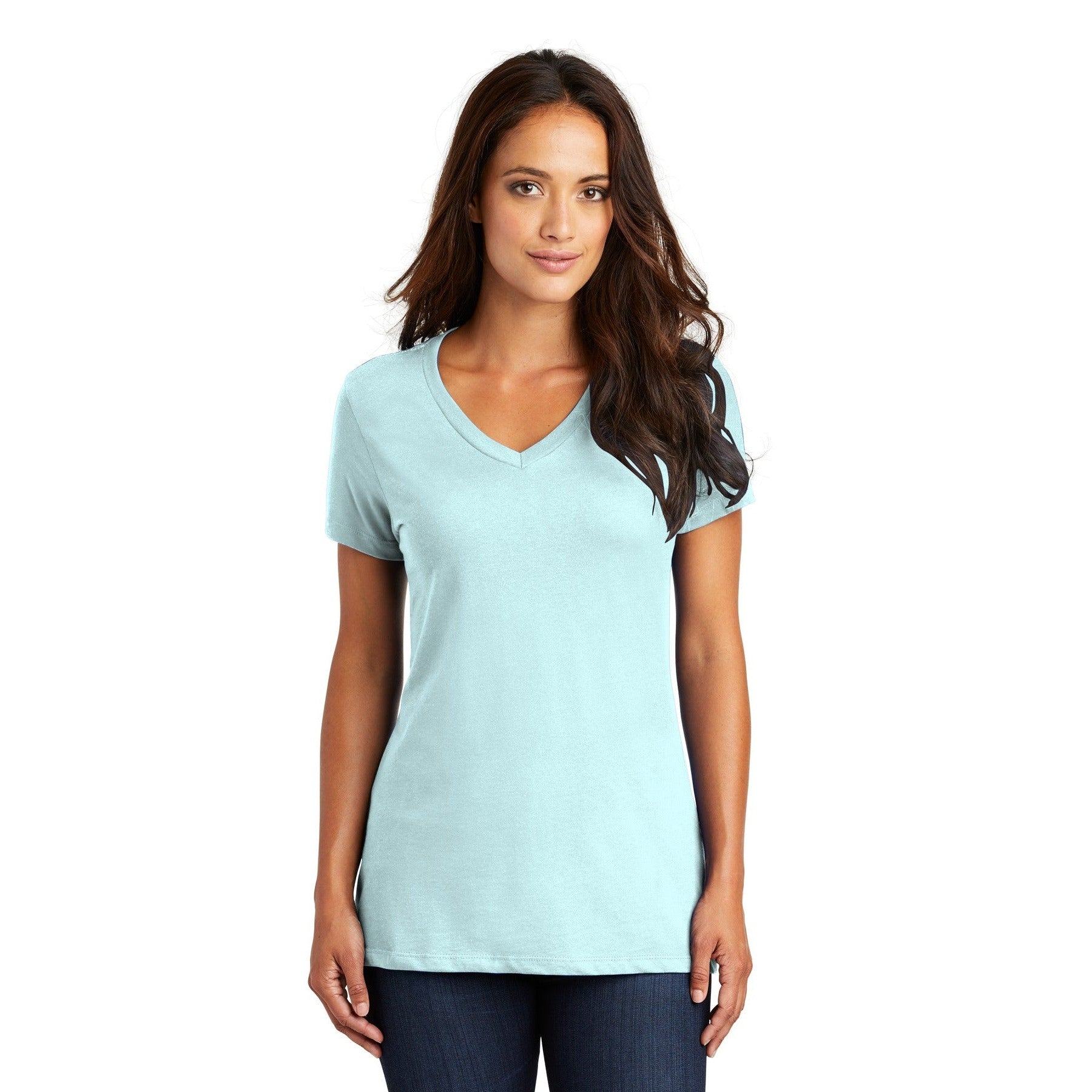District-District® - Women's Perfect Weight® V-Neck Tee. DM1170L-MedTech-25