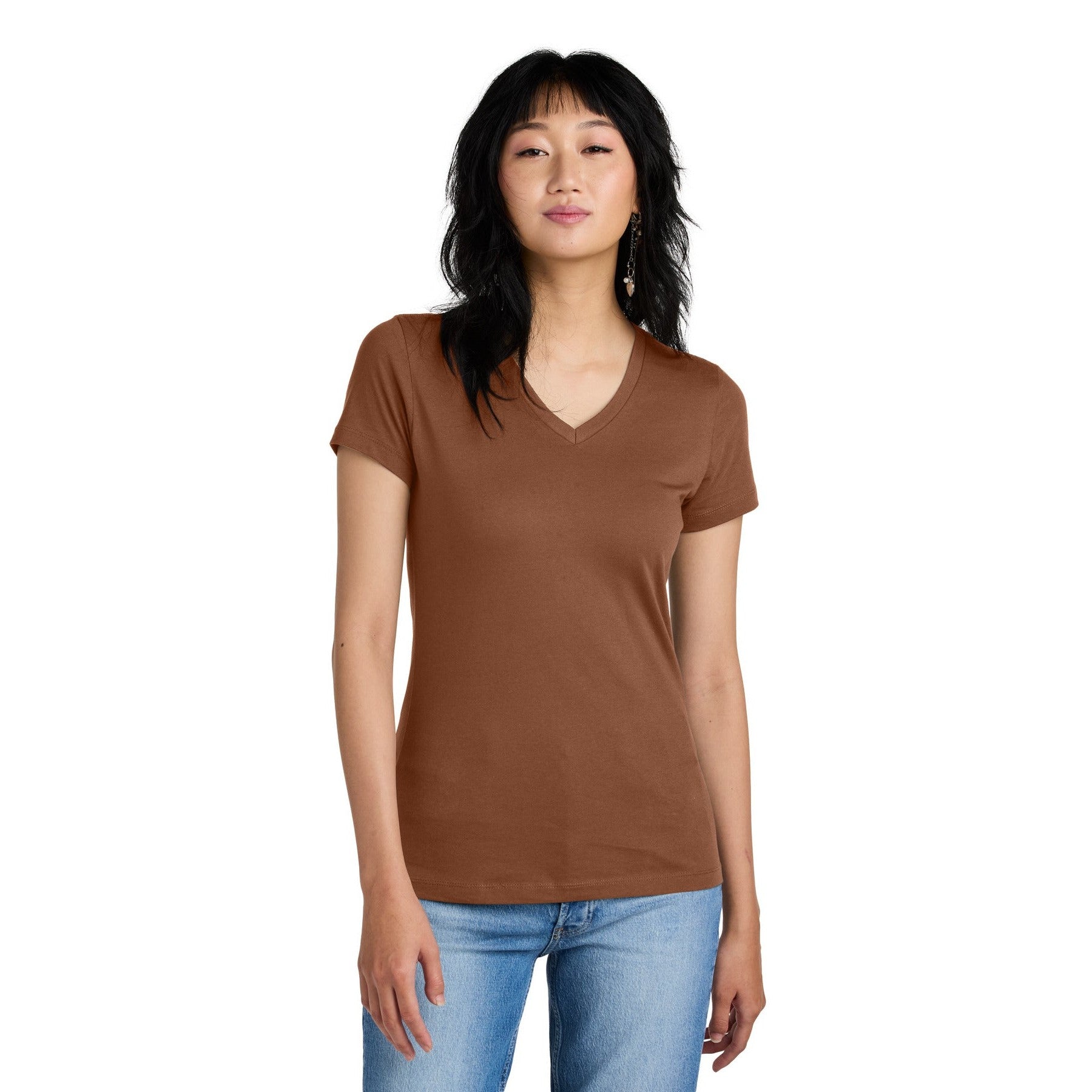 District-District® - Women's Perfect Weight® V-Neck Tee. DM1170L-MedTech-2