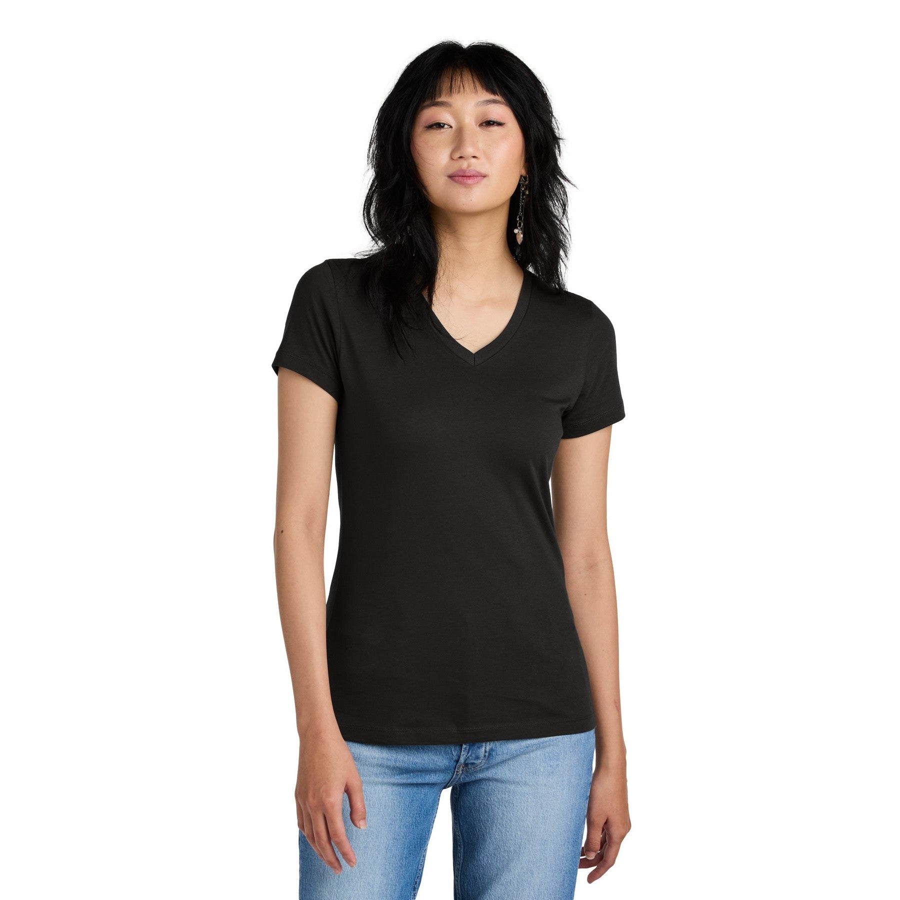 District-District® - Women's Perfect Weight® V-Neck Tee. DM1170L-MedTech-17
