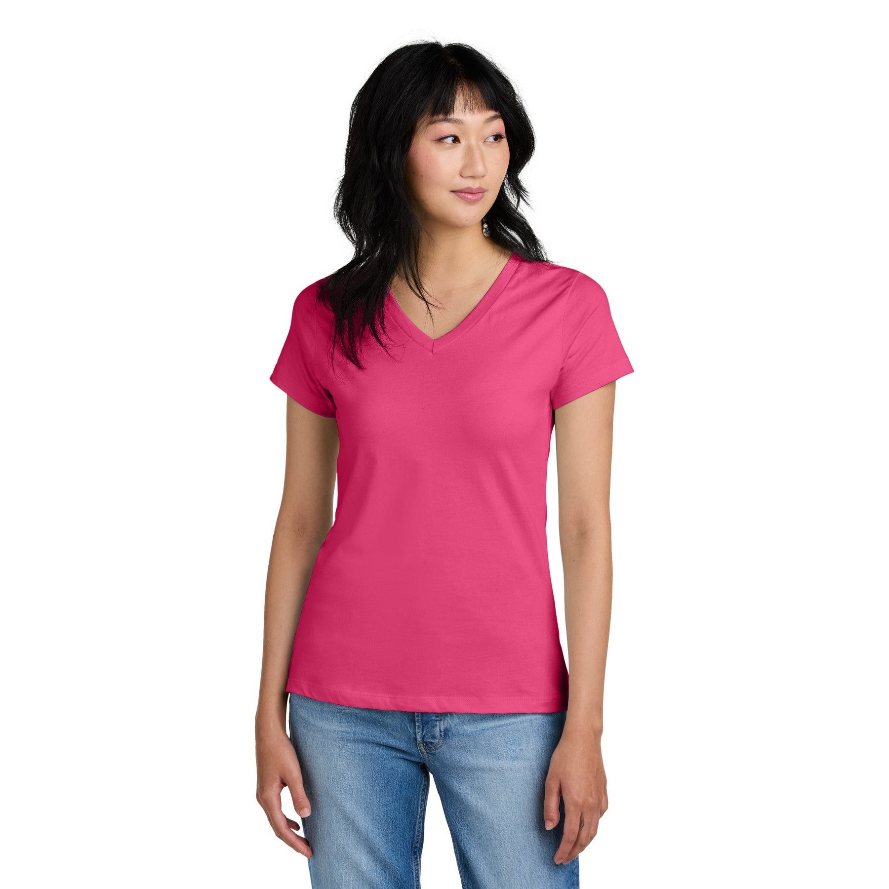 District-District® - Women's Perfect Weight® V-Neck Tee. DM1170L-MedTech-10