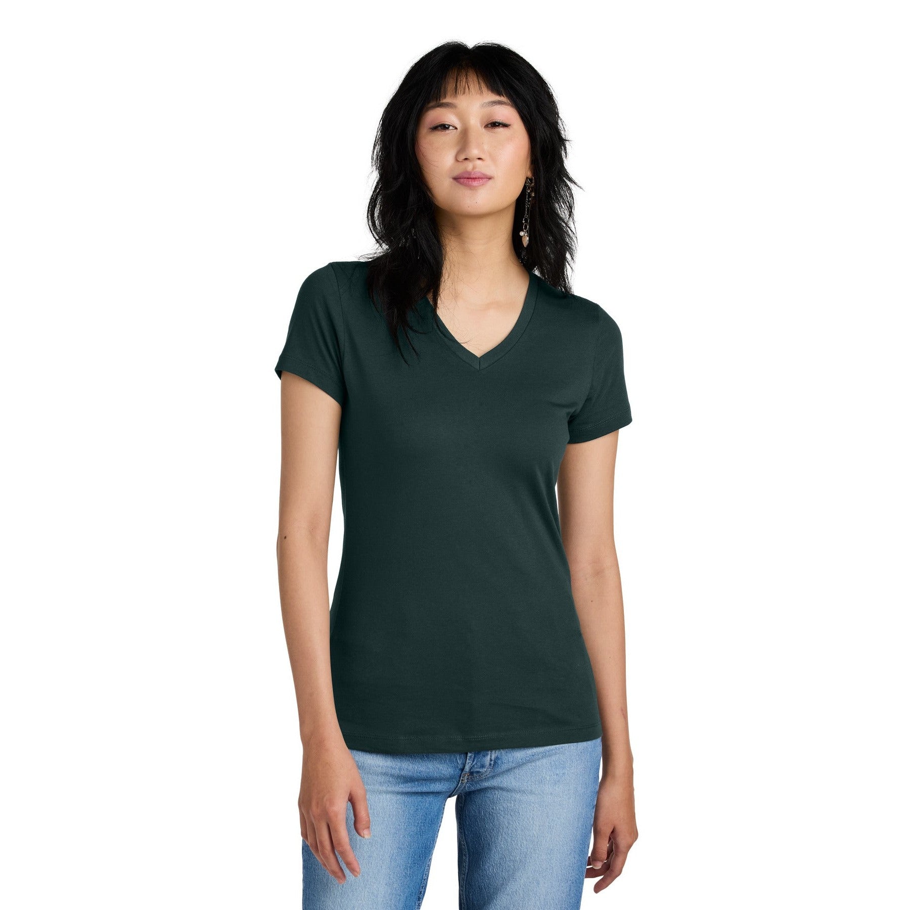 District-District® - Women's Perfect Weight® V-Neck Tee. DM1170L-MedTech-24