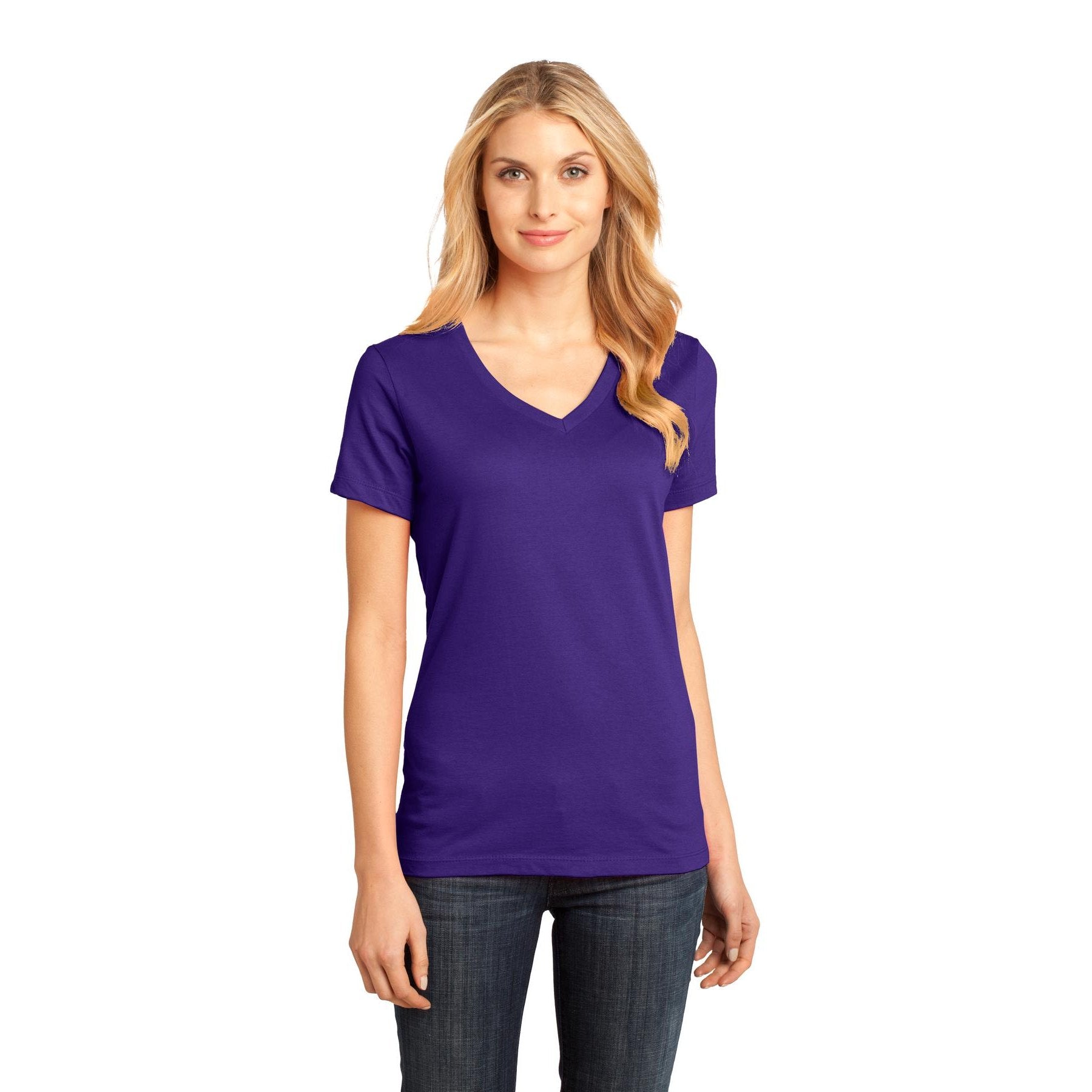 District-District® - Women's Perfect Weight® V-Neck Tee. DM1170L-MedTech-23