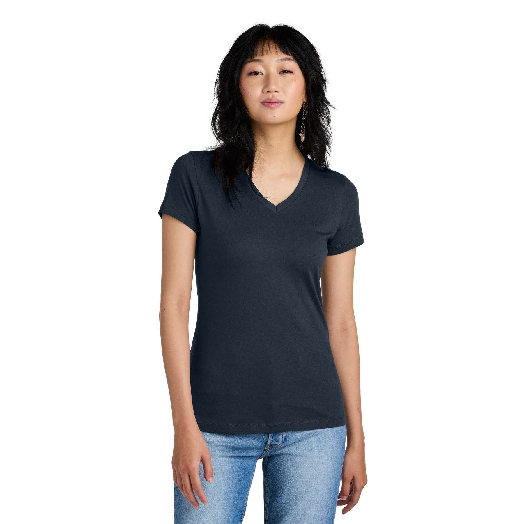 District-District® - Women's Perfect Weight® V-Neck Tee. DM1170L-MedTech-20