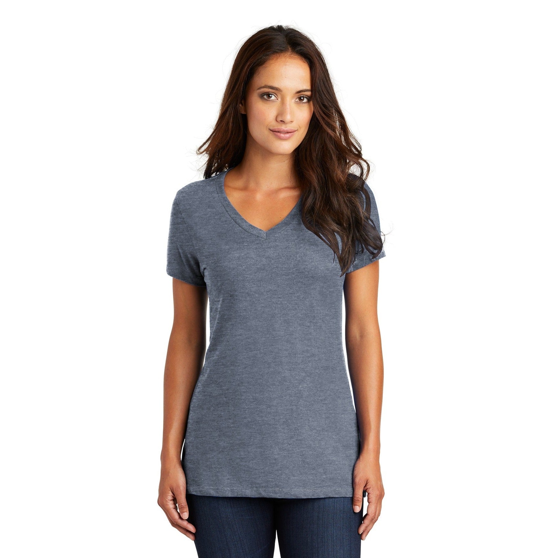 District-District® - Women's Perfect Weight® V-Neck Tee. DM1170L-MedTech-15