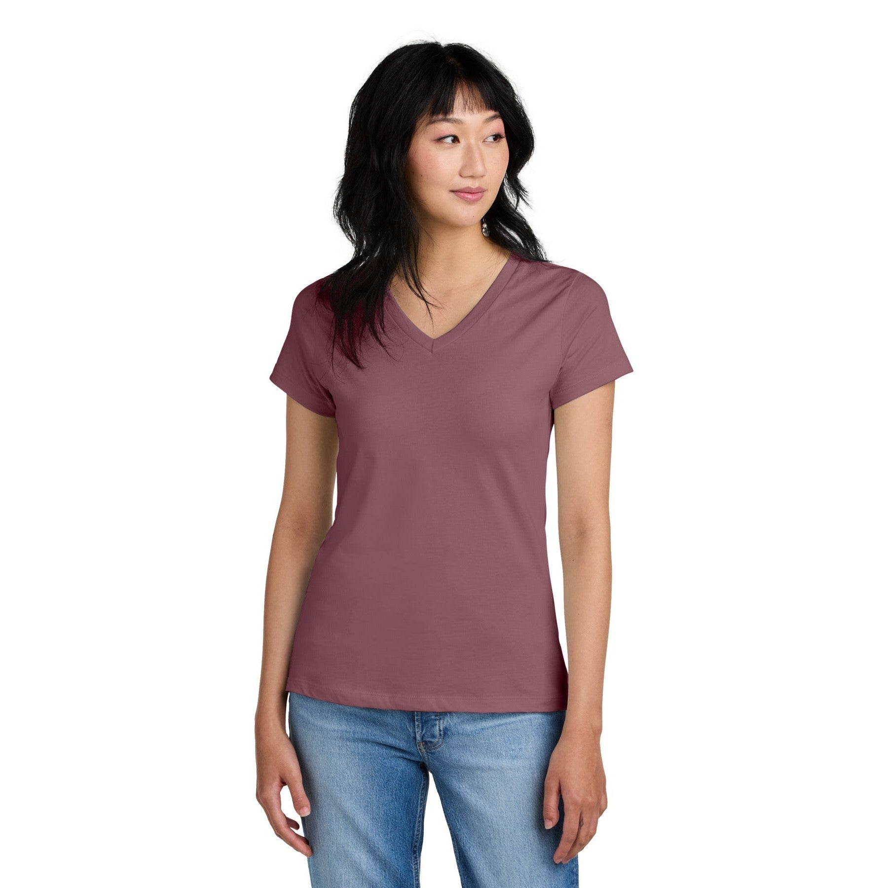 District-District® - Women's Perfect Weight® V-Neck Tee. DM1170L-MedTech-22