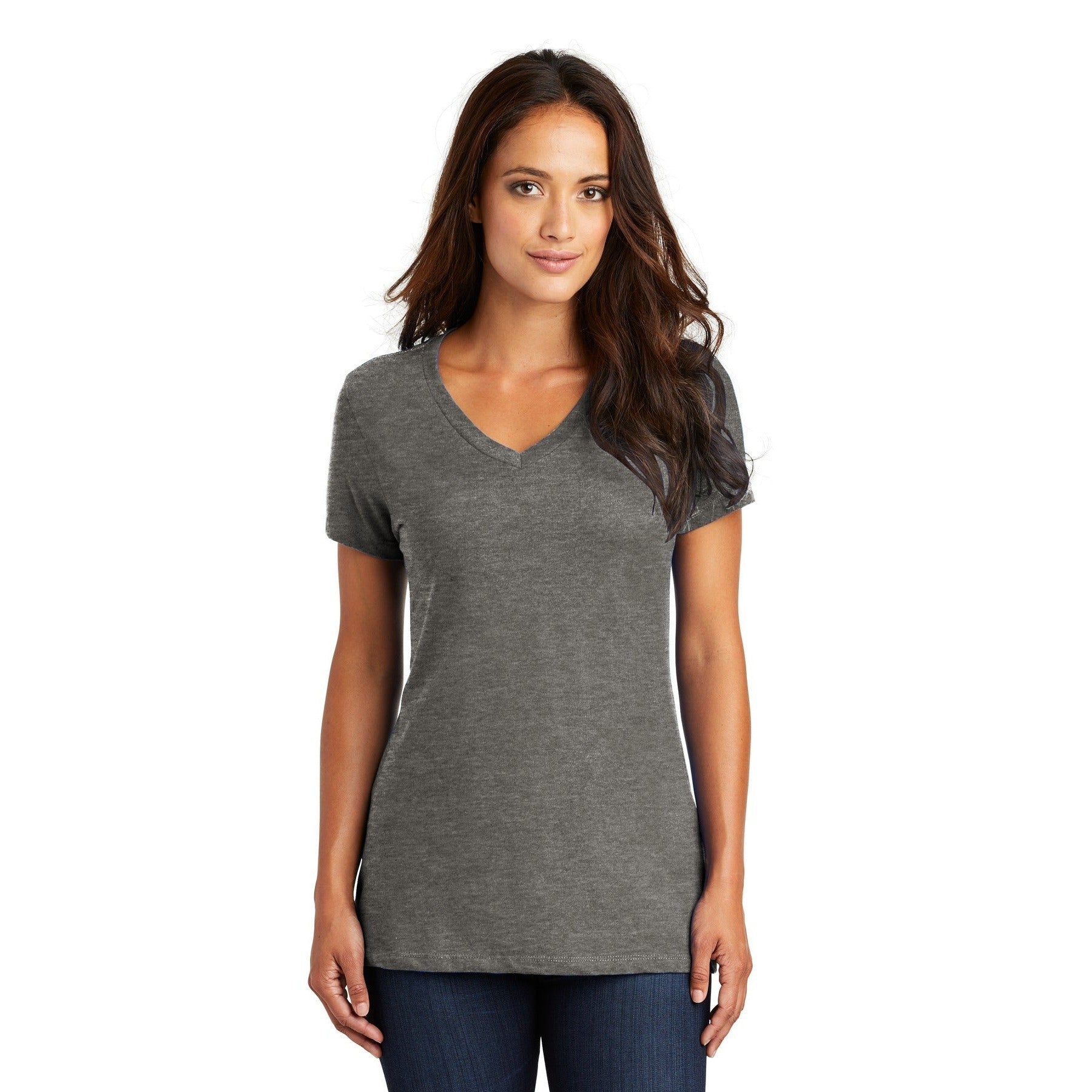 District-District® - Women's Perfect Weight® V-Neck Tee. DM1170L-MedTech-13