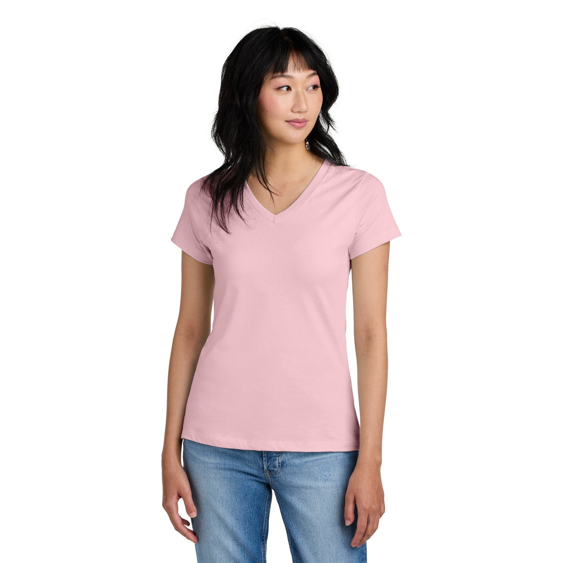 District-District® - Women's Perfect Weight® V-Neck Tee. DM1170L-MedTech-19