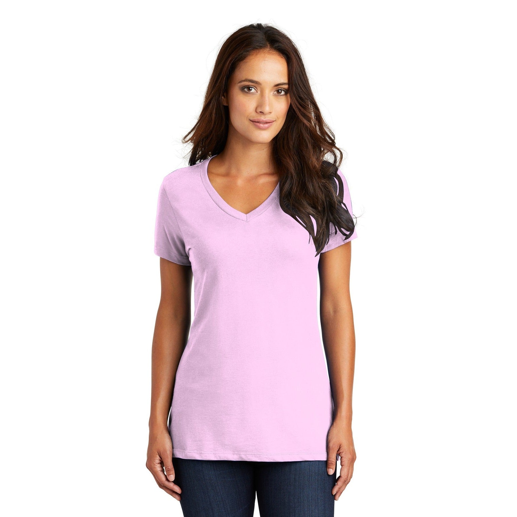 District-District® - Women's Perfect Weight® V-Neck Tee. DM1170L-MedTech-27