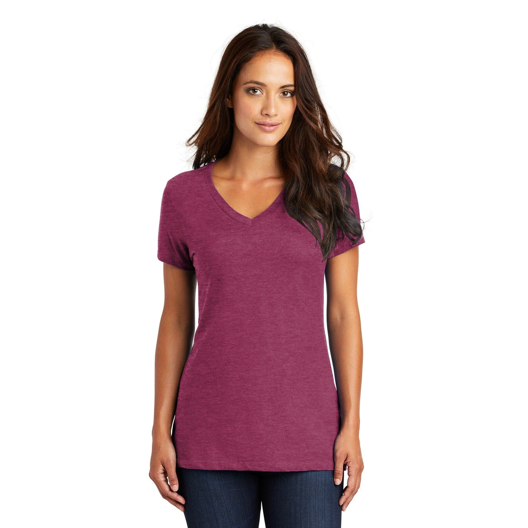 District-District® - Women's Perfect Weight® V-Neck Tee. DM1170L-MedTech-14