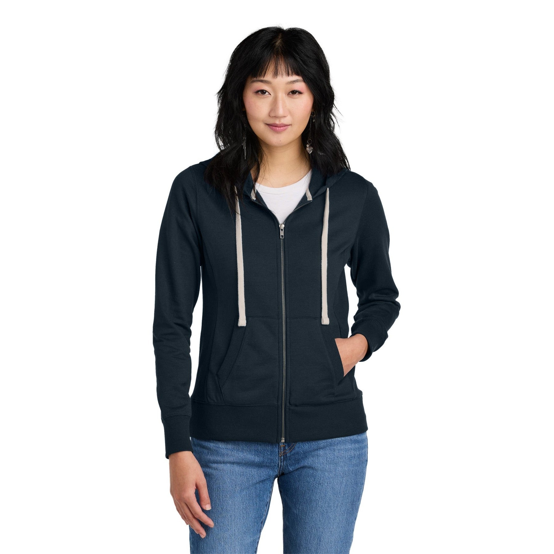 District-District® Women's Re-Fleece™Full-Zip Hoodie DT8103-MedTech-7