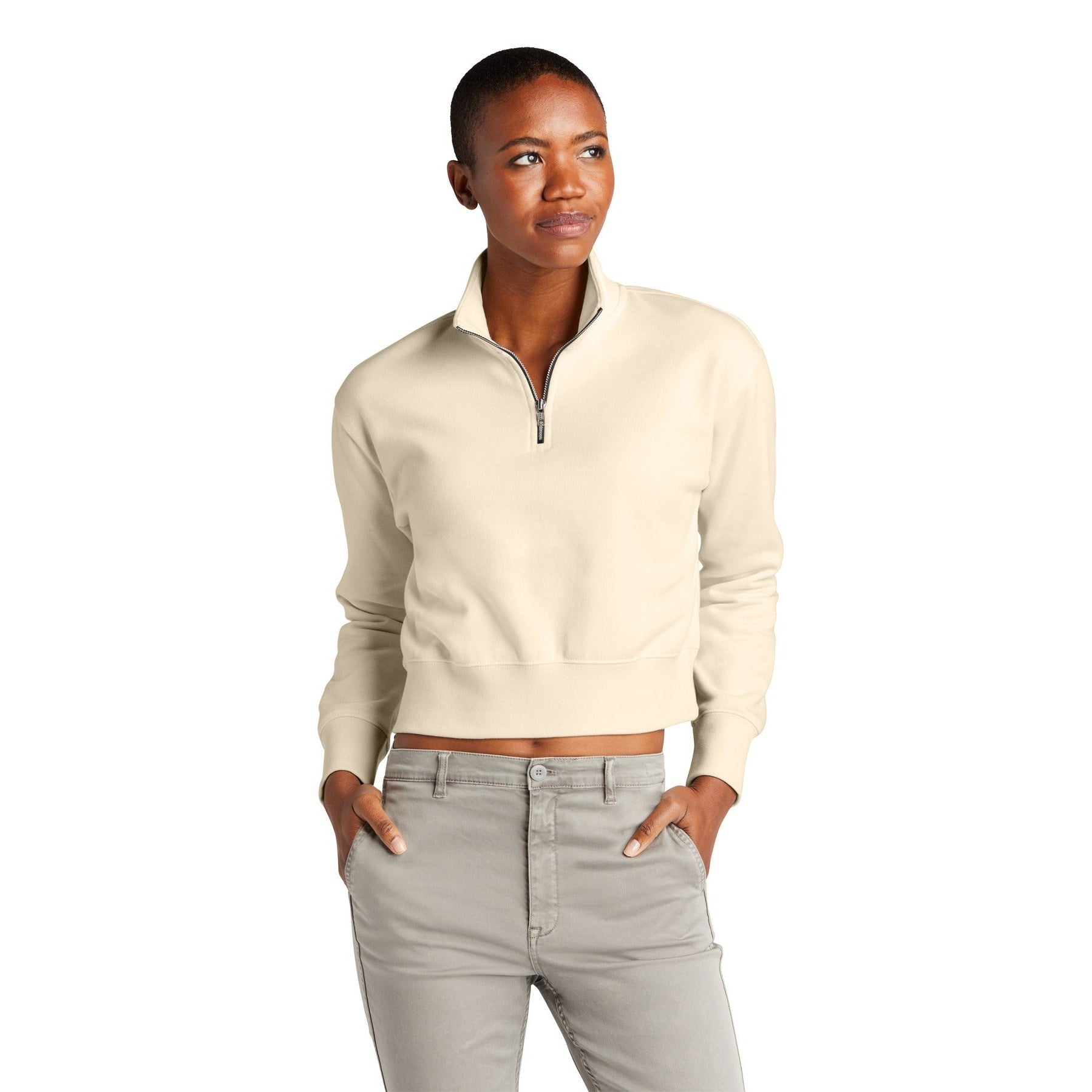 District-District® Women's V.I.T.™ Fleece 1/2-Zip DT6111-MedTech-4