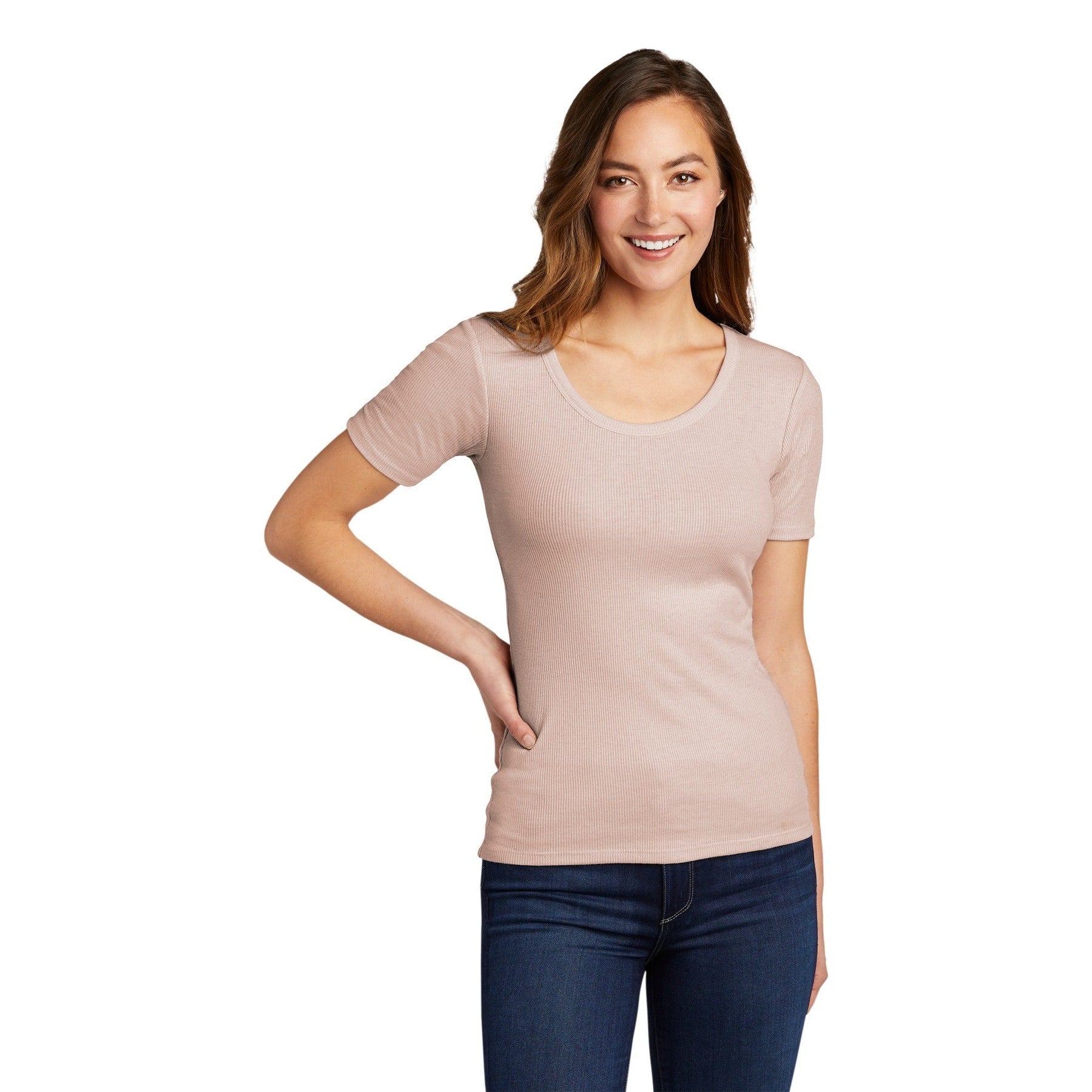 District-District® Women's V.I.T.™Rib Scoop Neck Tee DT6020-MedTech-3