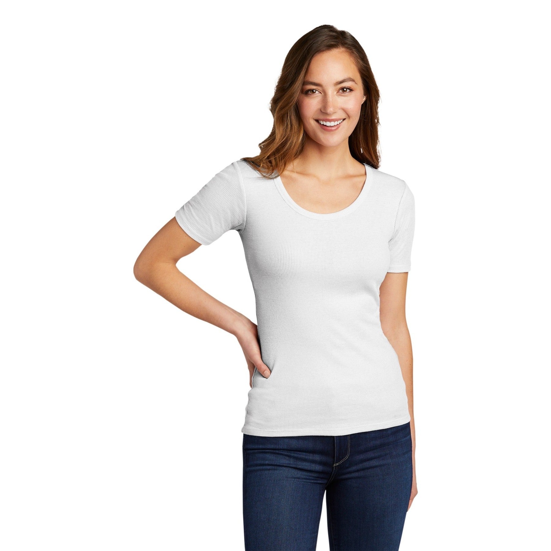 District-District® Women's V.I.T.™Rib Scoop Neck Tee DT6020-MedTech-4