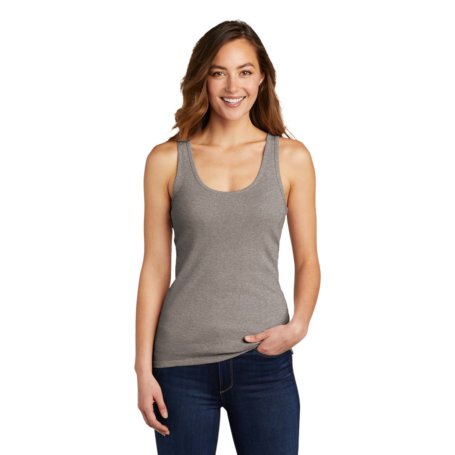 District-District® Women's V.I.T.™Rib Tank DT6021-MedTech-3
