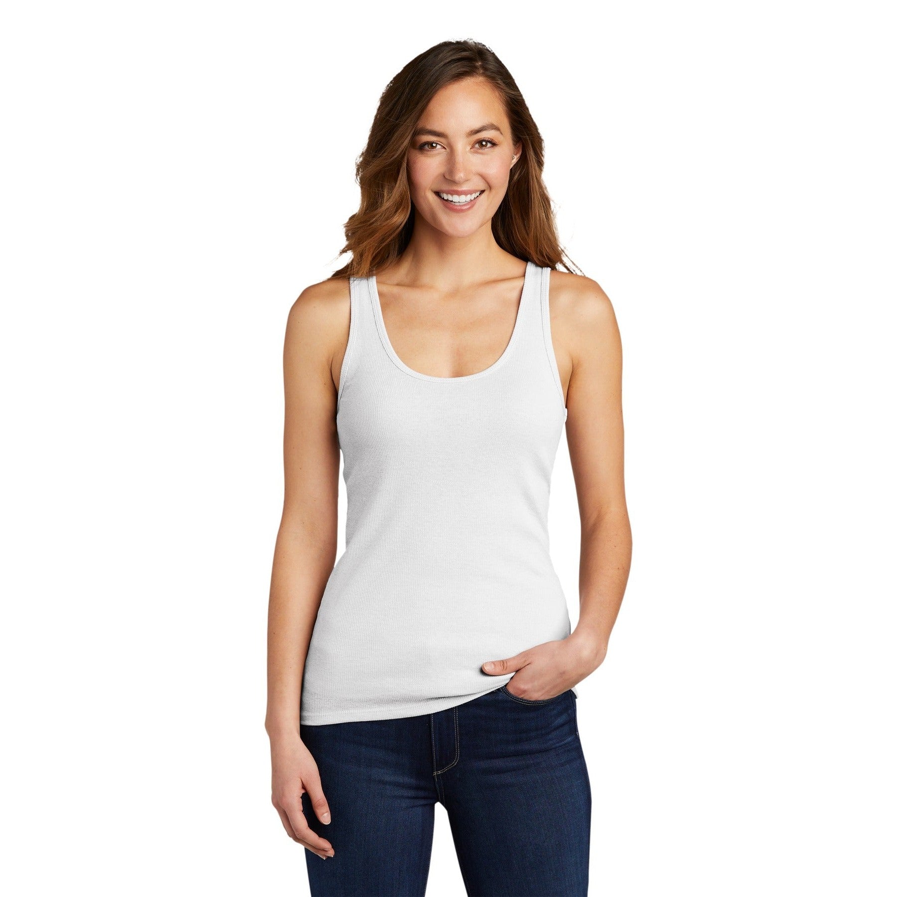 District-District® Women's V.I.T.™Rib Tank DT6021-MedTech-4