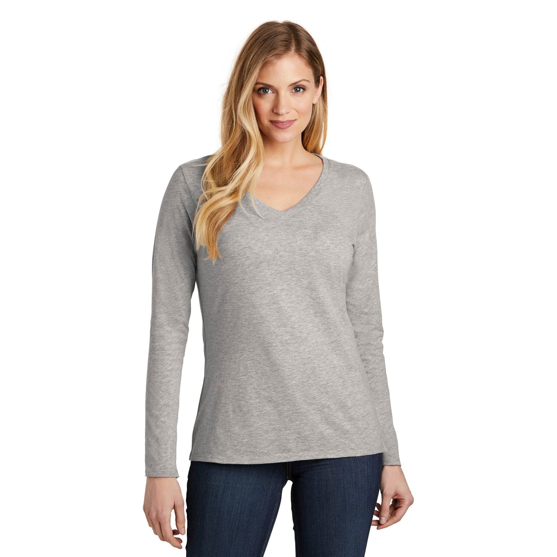 District-District ® Women's Very Important Tee ® Long Sleeve V-Neck. DT6201-MedTech-4