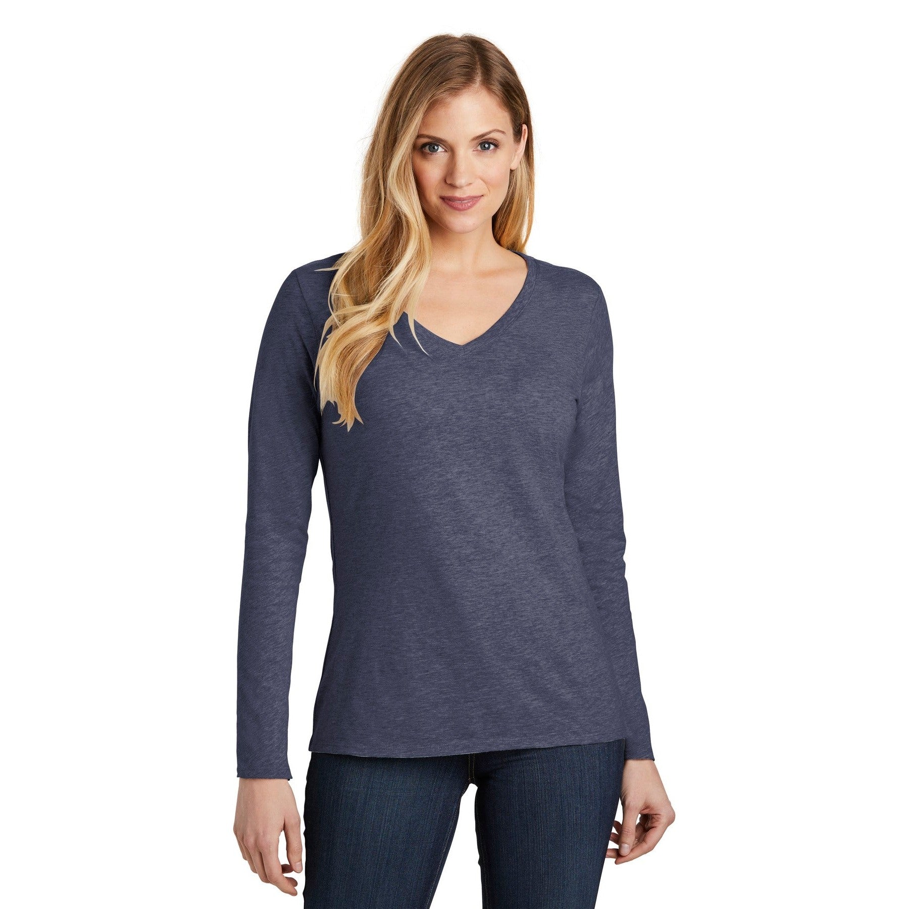 District-District ® Women's Very Important Tee ® Long Sleeve V-Neck. DT6201-MedTech-3