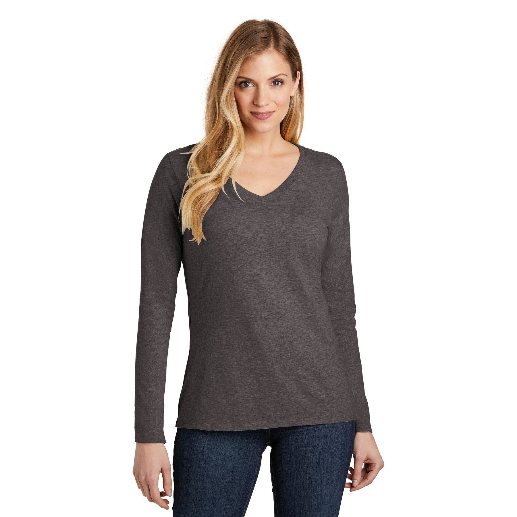 District-District ® Women's Very Important Tee ® Long Sleeve V-Neck. DT6201-MedTech-2