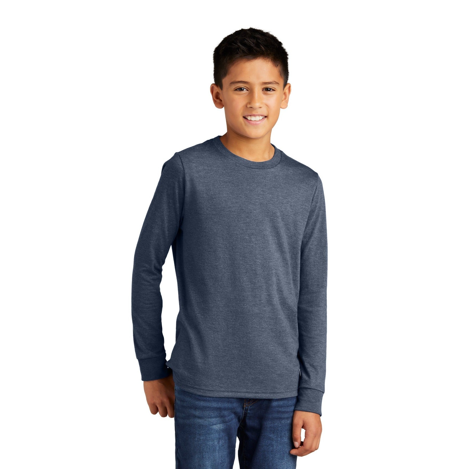 District-District® Youth Perfect Tri® Long Sleeve Tee DT132Y-MedTech-4