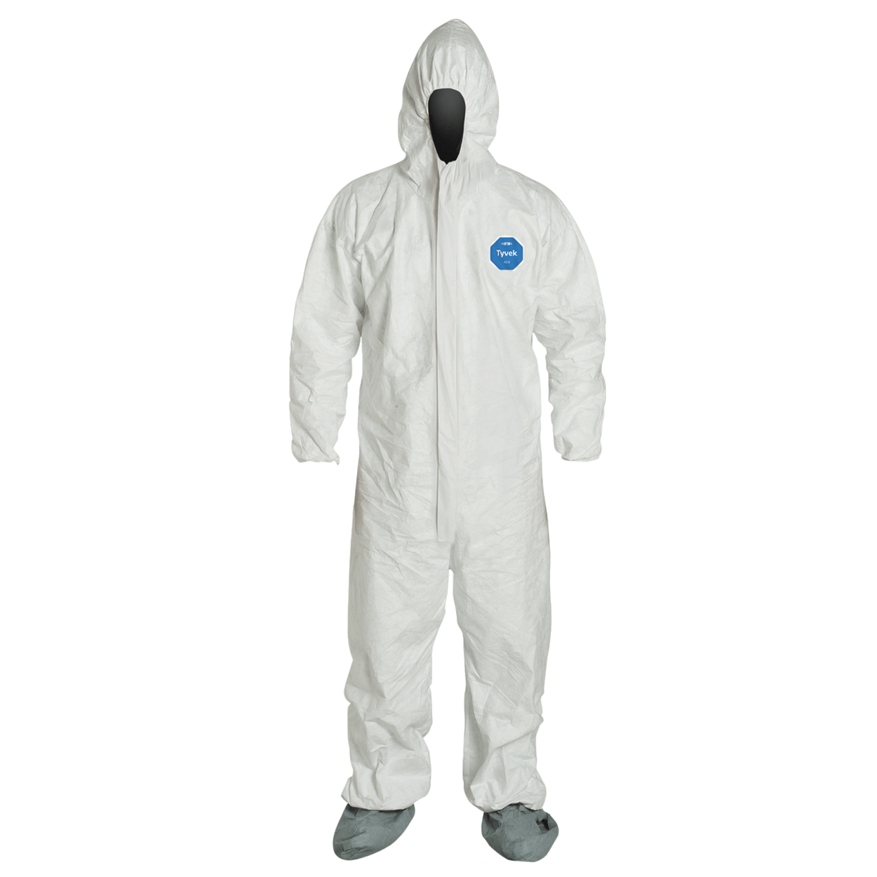 Dupont-DuPont™ Tyvek® Coveralls with Attached Hood, Boots, Elastic Wrists, Serged Seams-MedTech-1