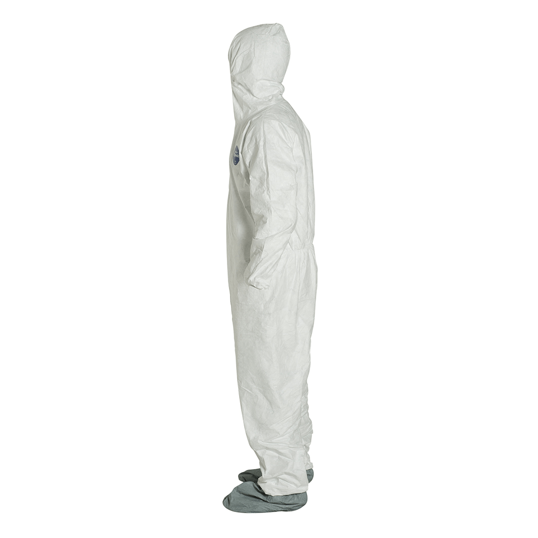 Dupont-DuPont™ Tyvek® Coveralls with Attached Hood, Boots, Elastic Wrists, Serged Seams-MedTech-7