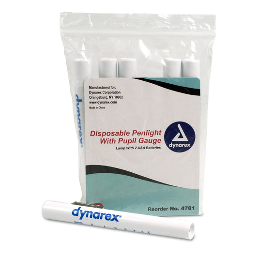 Dynarex-Dynarex Disposable Penlight with Pupil Gauge, 6/Pack-MedTech-1