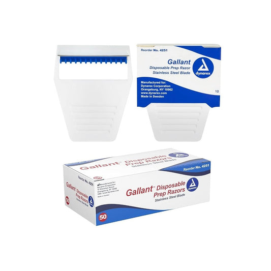 Dynarex-Dynarex® Gallant Disposable Prep Razor BX/50-MedTech-1