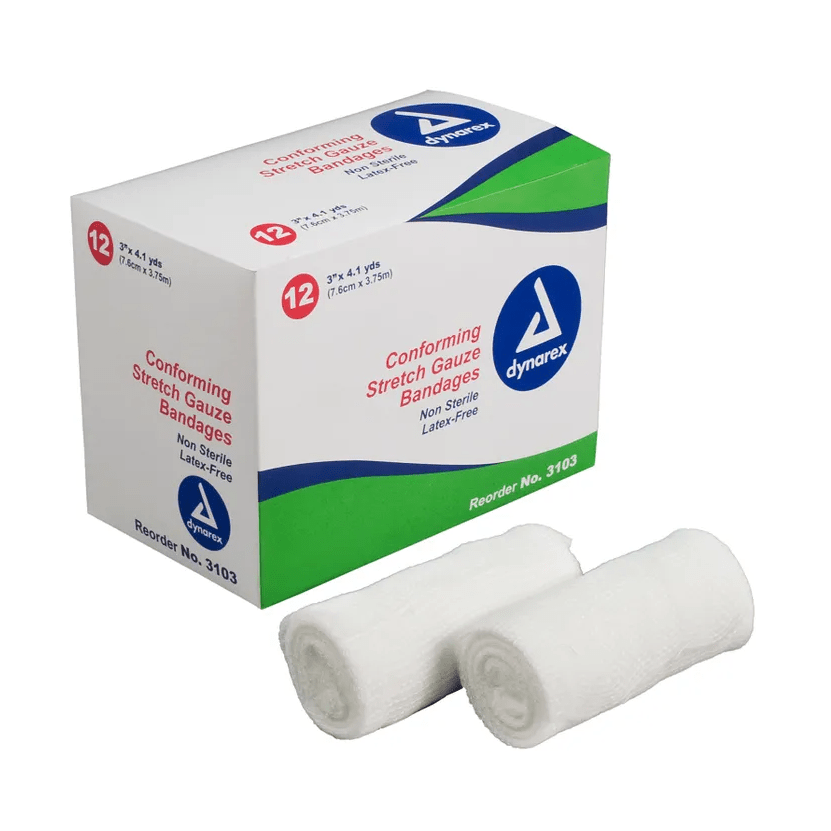 Dynarex-Dynarex® Gauze Stretch Roll, Non-Sterile, 2"-MedTech-1
