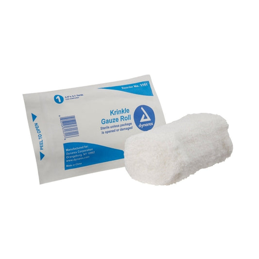 Dynarex-Dynarex® Krinkle Gauze Roll, Sterile, 4 1/2", 6-ply-MedTech-1