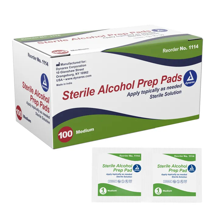 Dynarex-Dynarex® Sterile Alcohol Prep Pads 100/box-MedTech-1