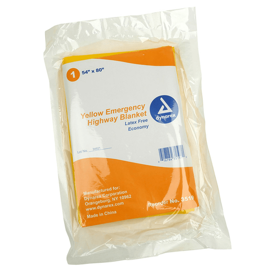 Dynarex-Dynarex® Yellow Emergency Highway Blanket, 54" x 80"-MedTech-1