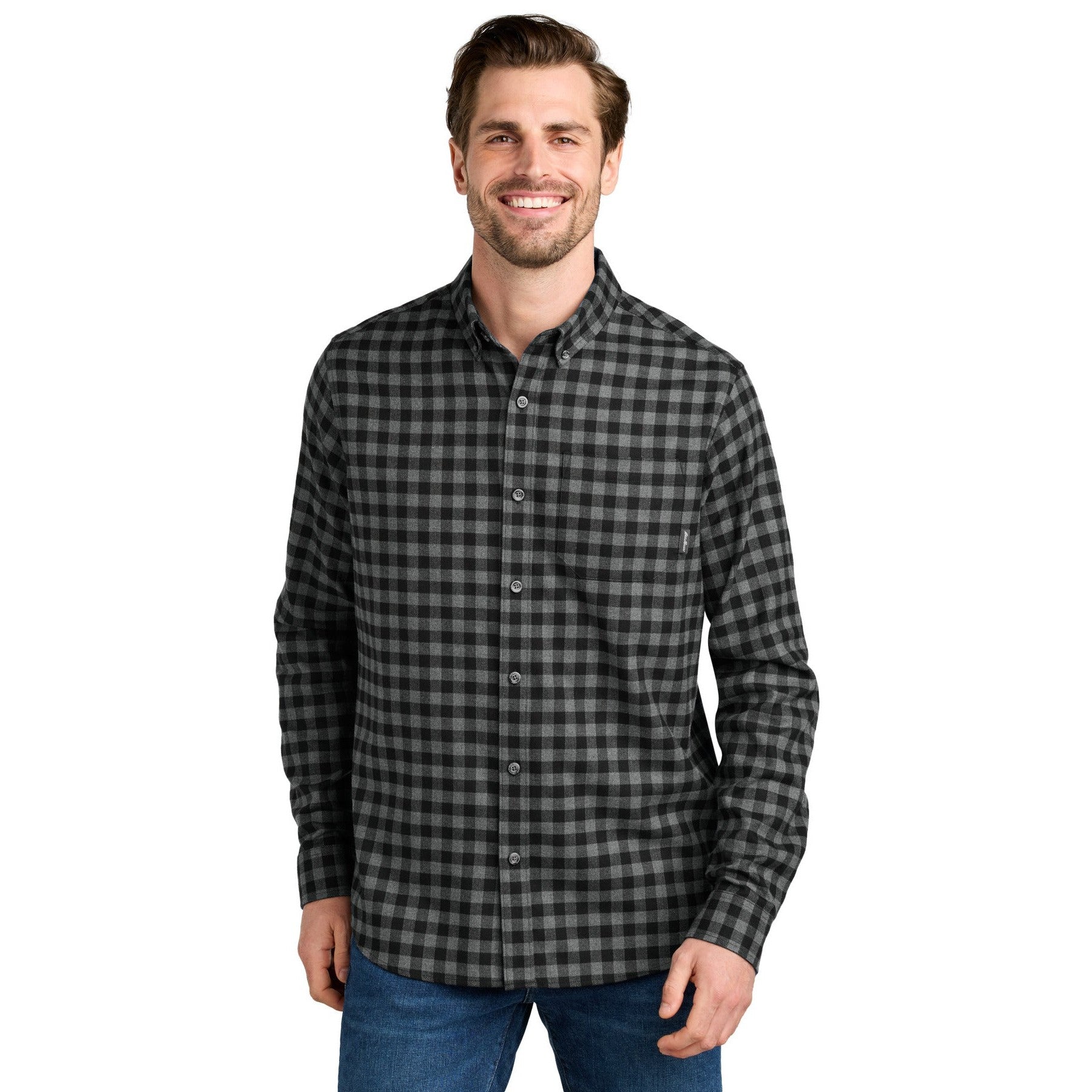 Eddie Bauer-Eddie Bauer® Long Sleeve Favorite Flannel Plaid Shirt EB610-MedTech-2