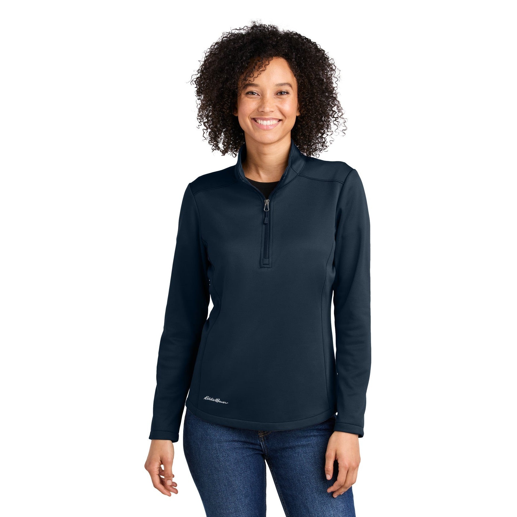 Eddie Bauer-Eddie Bauer® Women's Smooth Mid Layer Fleece 1/2-Zip EB2370-MedTech-4