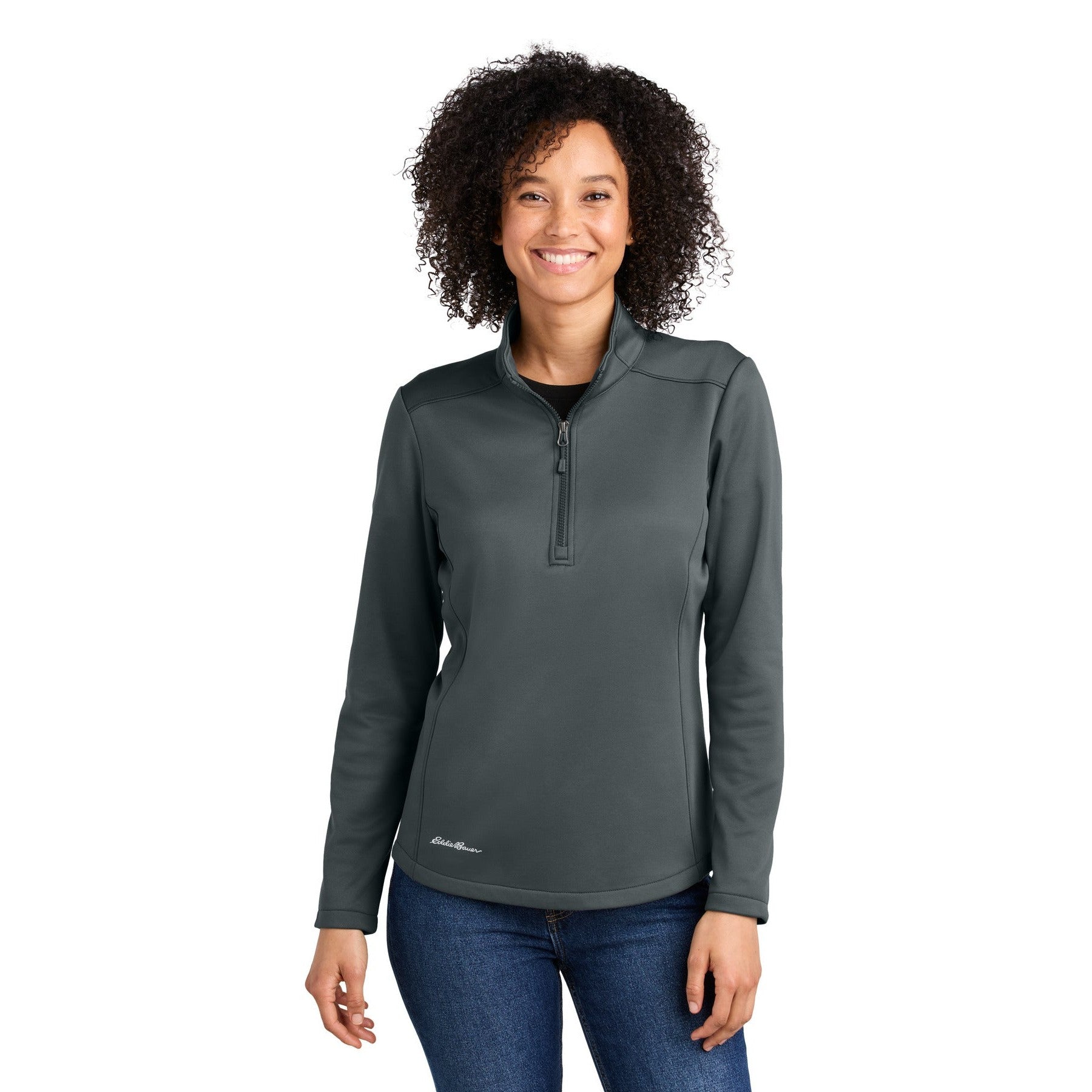 Eddie Bauer-Eddie Bauer® Women's Smooth Mid Layer Fleece 1/2-Zip EB2370-MedTech-3