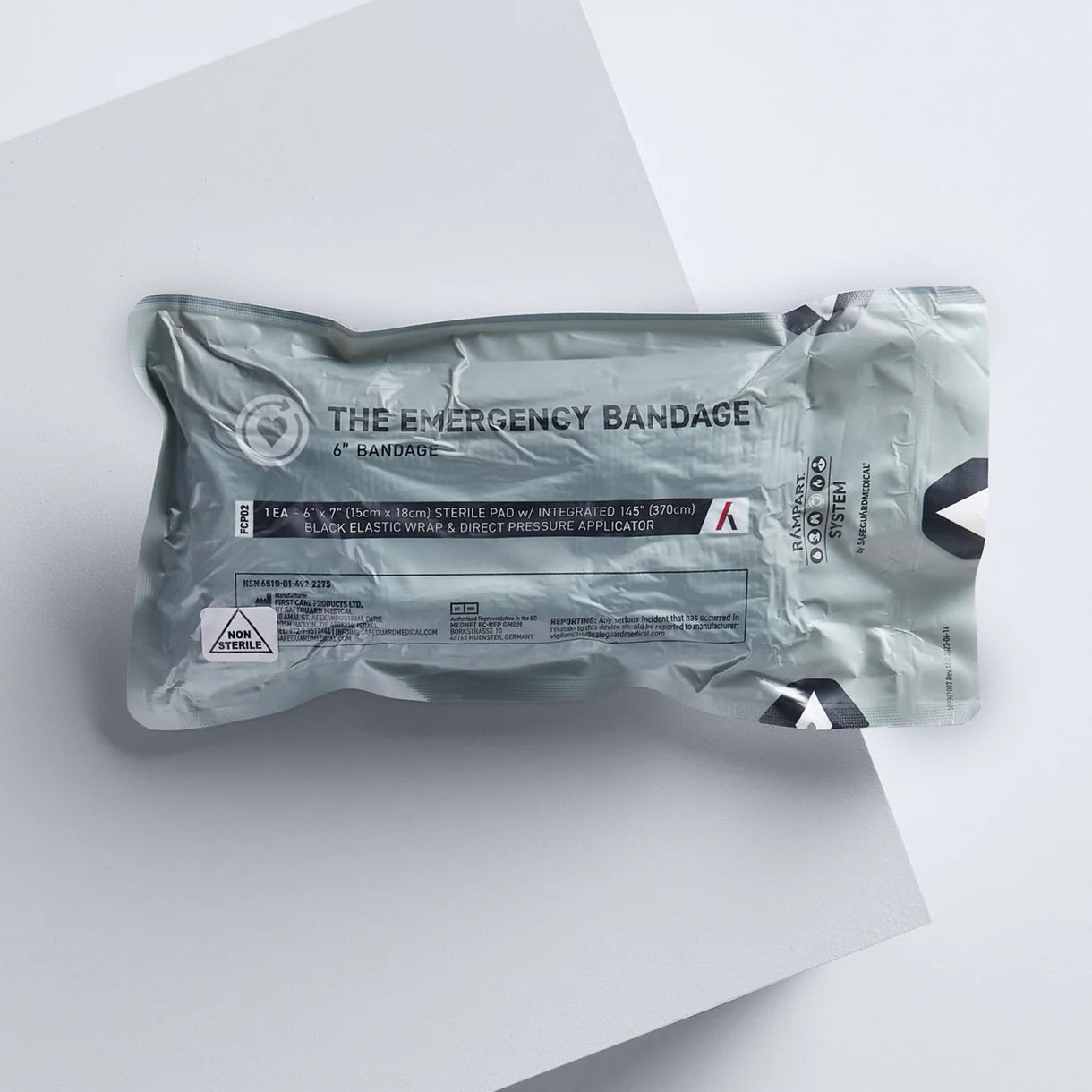 Safeguard Medical- Emergency Bandage Next Gen, Black - Military 6" case of 100-Medtech- 2