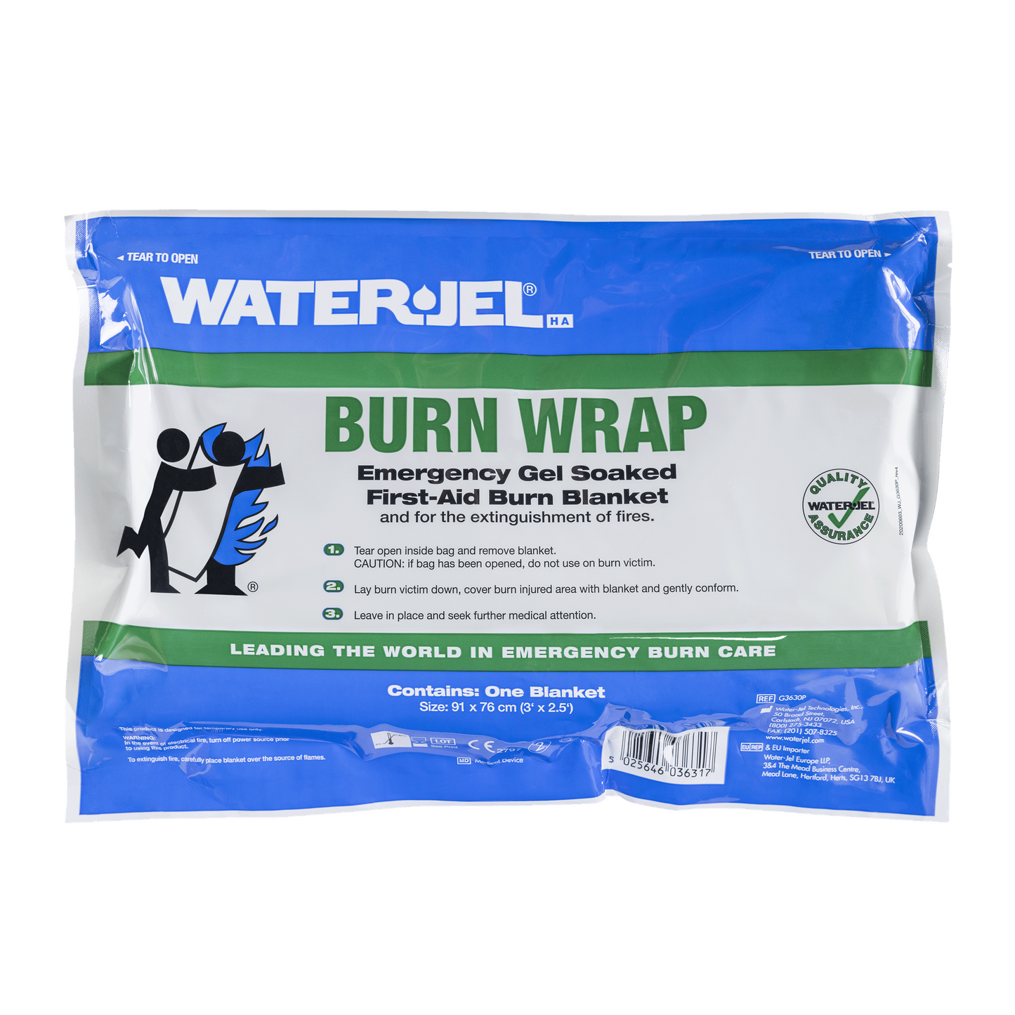 Safeguard Medical-First Responder Fire Blanket Burn Wrap 3' x 2.5' Case of 4-MedTech-1