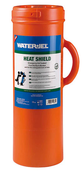 Safeguard Medical- First Responder Fire Blanket Heat Shield in orange canister - 8' x 6' Case of 4-Medtech- 1