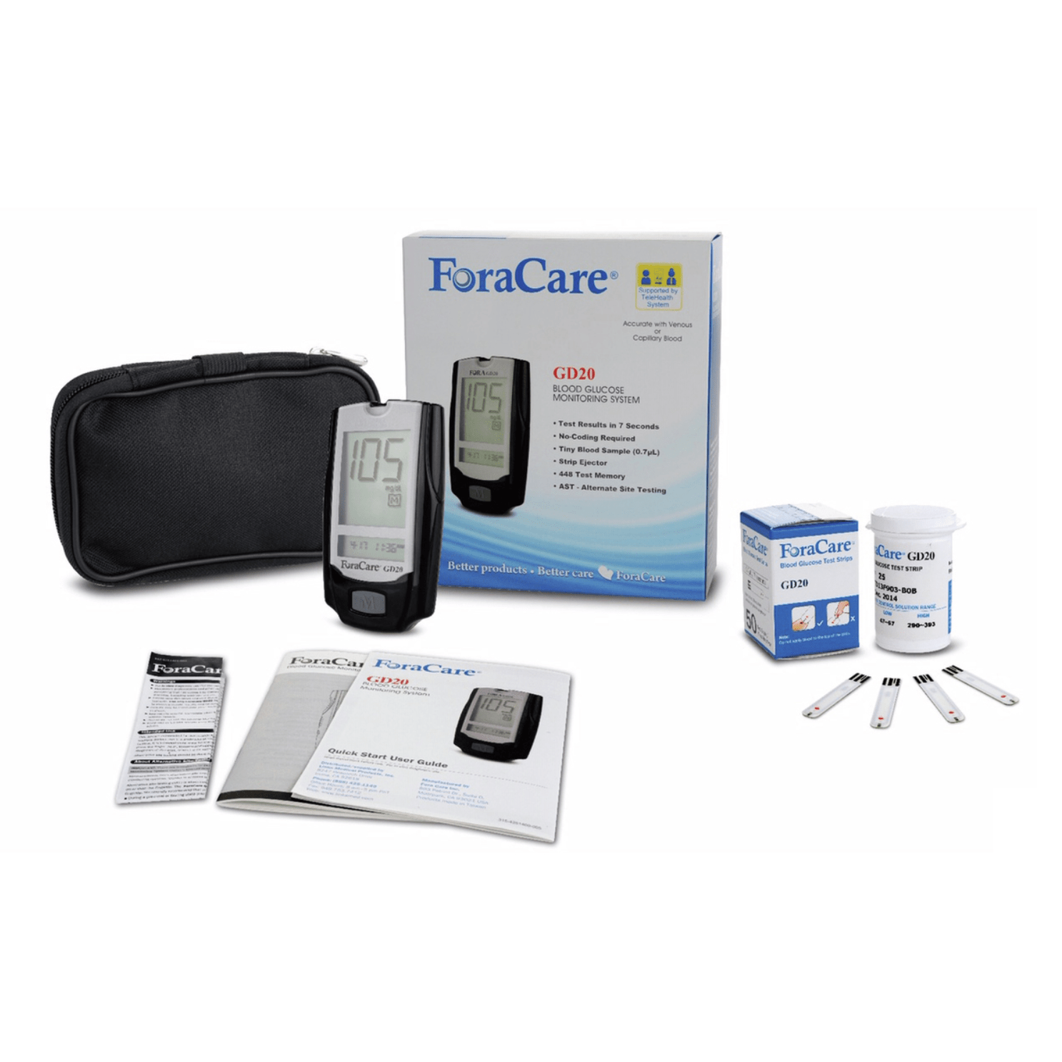 Links Medical-Fora GD20 Blood Glucose Monitoring System KIT-MedTech-1