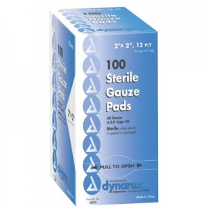Dynarex-Gauze Sponge Sterile 1's, 2x2, 12ply-MedTech-1